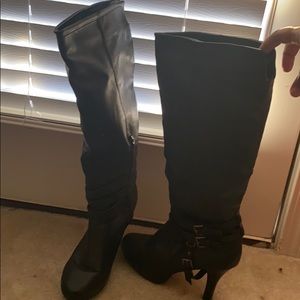 Rampage Black Faux Leather Boots